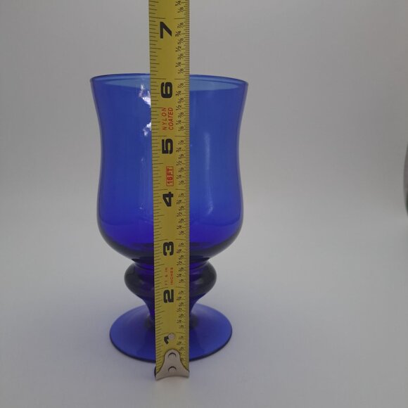 Nancy Calhoun Sapphire Blue Water Goblet - Picture 2 of 10